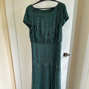 Adianna Papell Blouson Sequin Gown